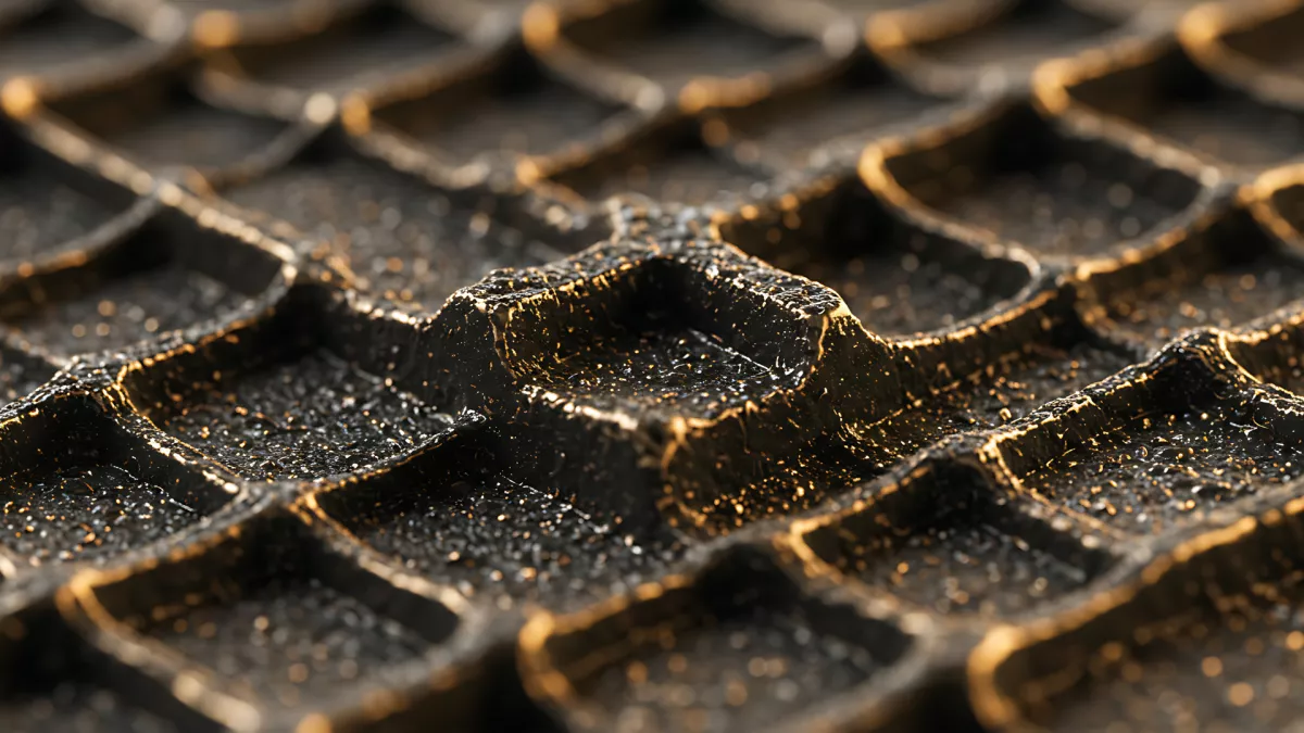 Dark Grid with Golden Highlights Texture Looks Pretty Dope