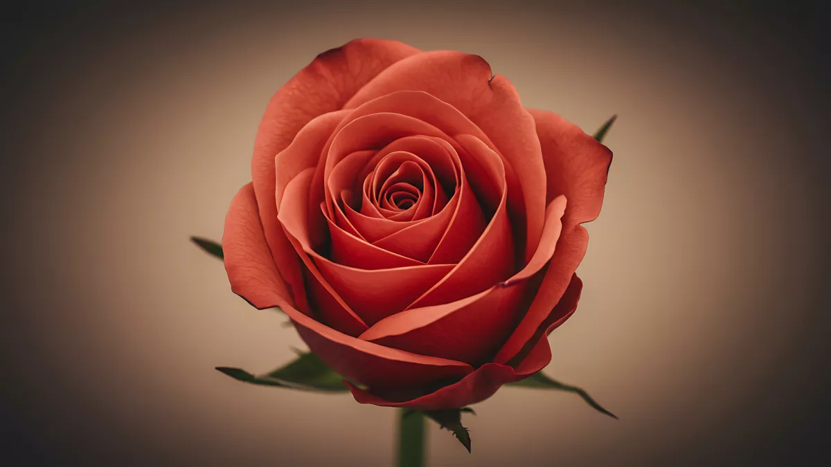 Close-up of a Red Rose in Full Bloom So Romantic