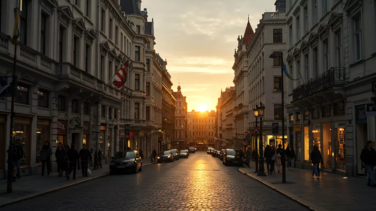 Golden Hour on a European Street so dreamy