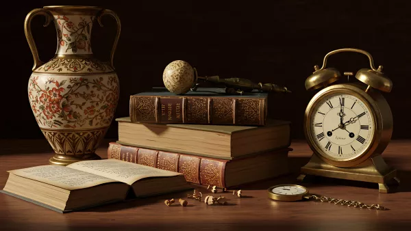 Old School Vibes with Books, Clock, and a Touch of Class