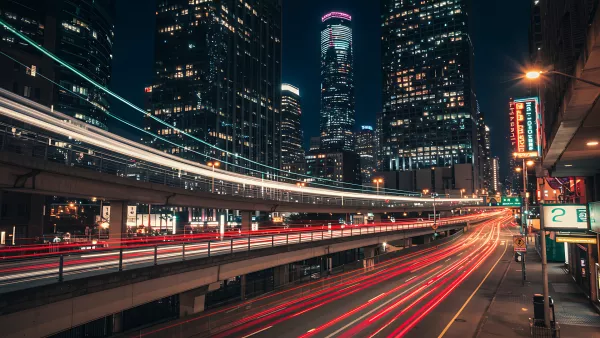 City at Night with Light Streaks - Moody Urban Vibes