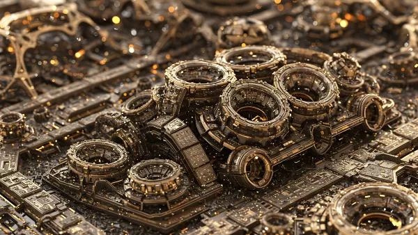 Steampunk Cityscape Rings and Circuits Galore