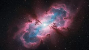 Nebula vibes Pink and Blue cosmic dust clouds in space