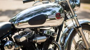 Chrome Motorcycle Tank Reflects the World Around It Yo