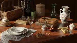 Vintage Still Life with Antique Objects and Warm Lighting
