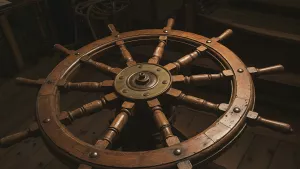 Vintage Wooden Ship Wheel A Glimpse into Maritime History