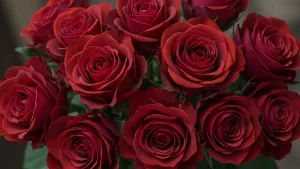 Deep Red Roses Bursting with Romance and Elegance