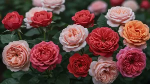A garden of roses in full bloom so romantic