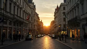 Golden Hour on a European Street so dreamy